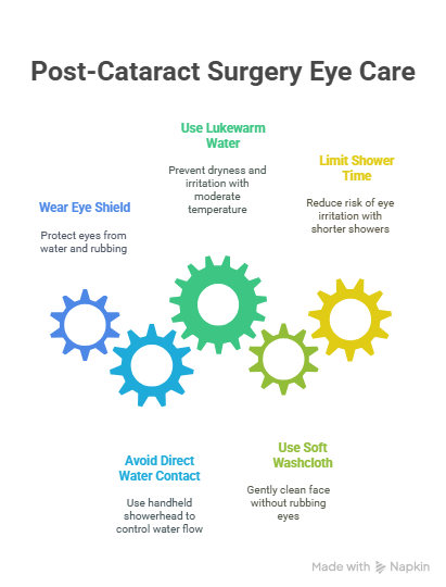 Showering and Washing Hair After Cataract Surgery: What You Need to Know Showering and Washing Hair After Cataract Surgery: What You Need to Know