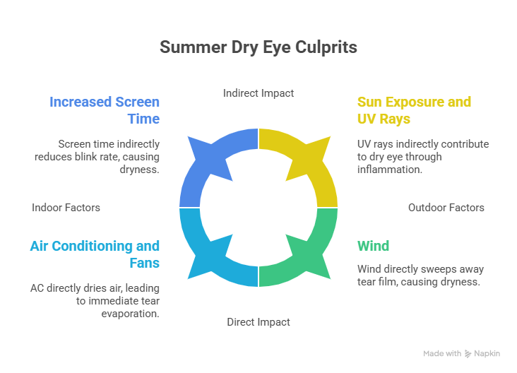 Preventing Dry Eye during summer month Causes and treatments